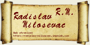 Radislav Miloševac vizit kartica